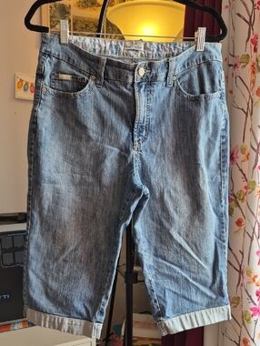 XL Stretchy Light Wash Denim Bermuda Shorts